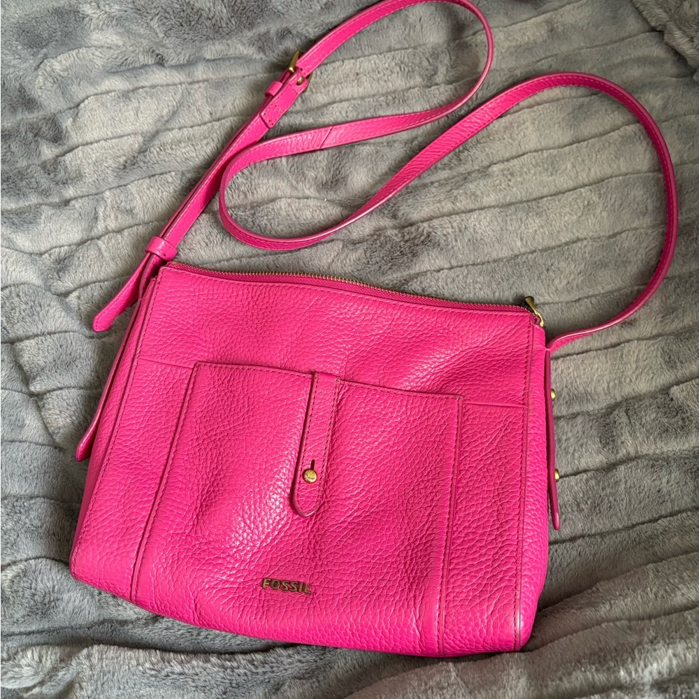 Fossil Pink Crossbody Bag